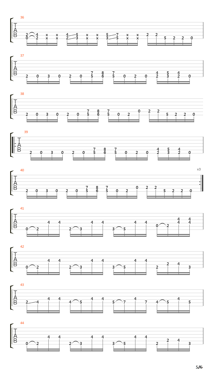 Architecture Of Agression吉他谱