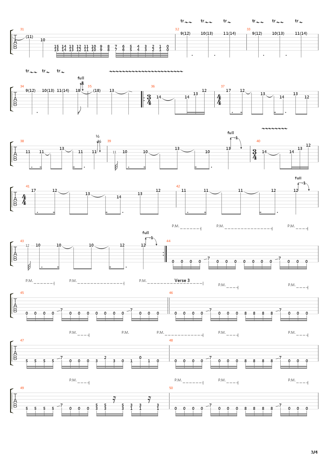 Beginning Of Sorrow吉他谱