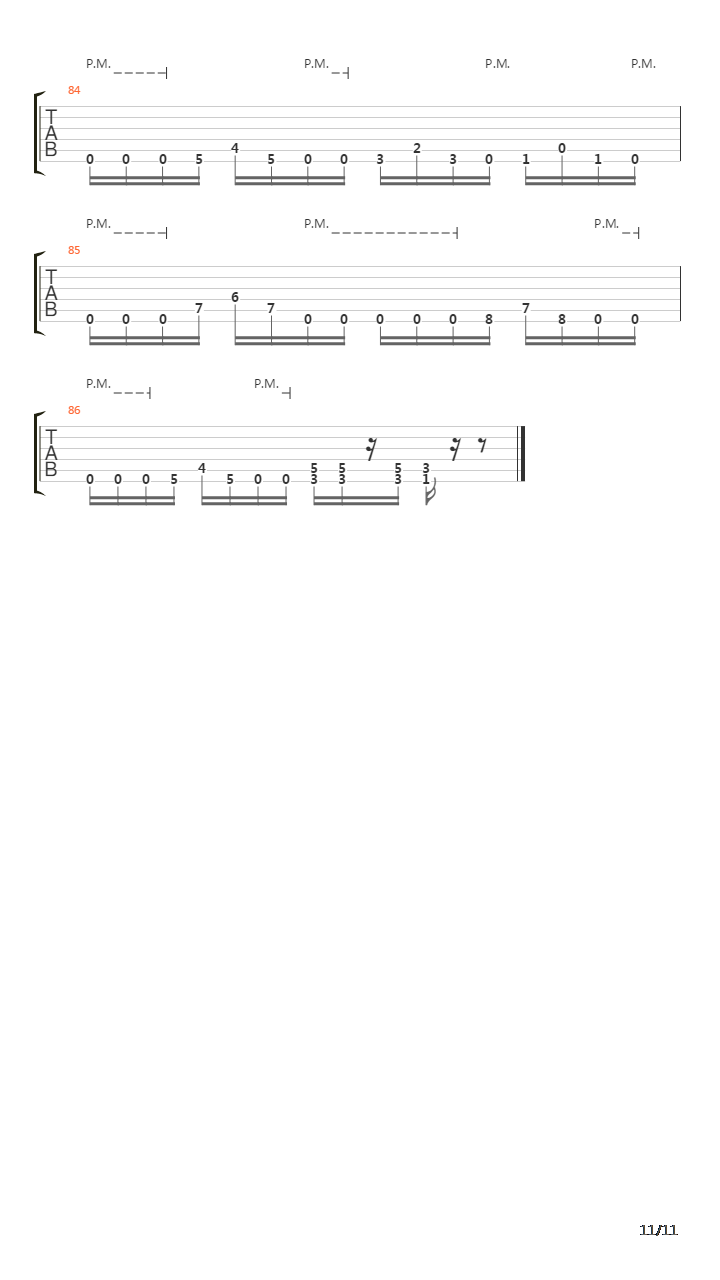 Beginning Of Sorrow吉他谱