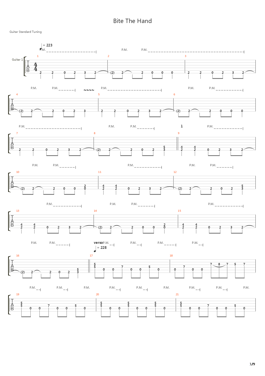 Bite The Hand吉他谱