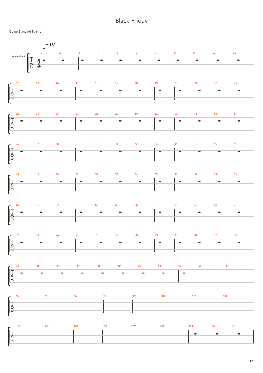 Black Friday吉他谱