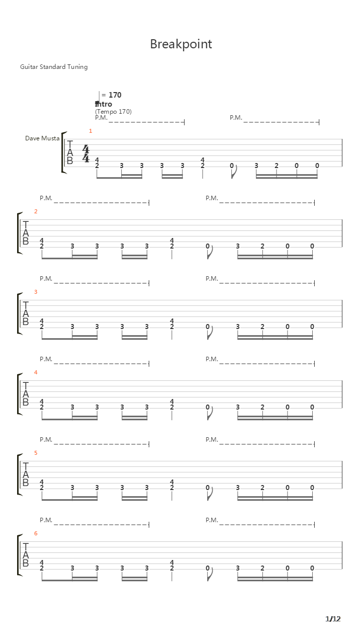 Breakpoint吉他谱