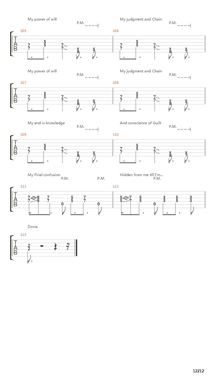 Crown Of Worms吉他谱