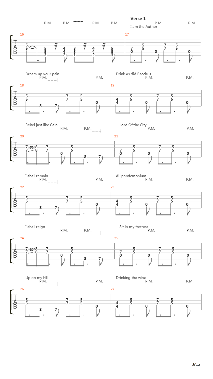 Crown Of Worms吉他谱