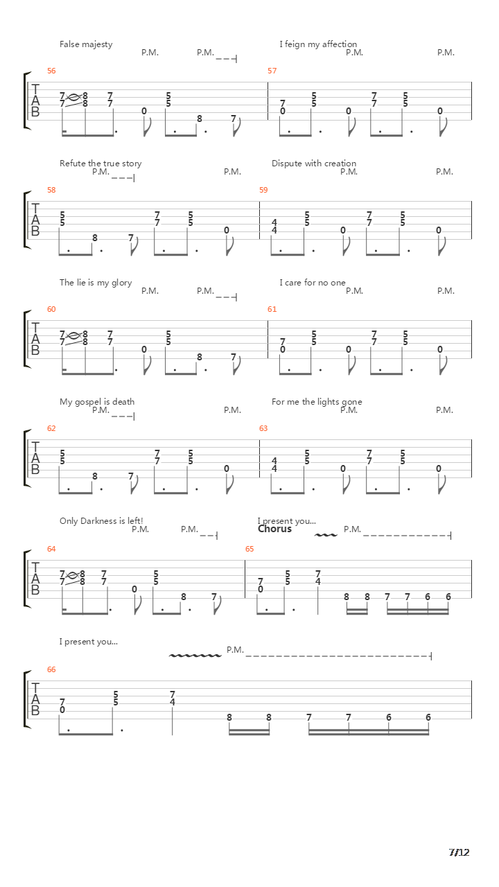 Crown Of Worms吉他谱