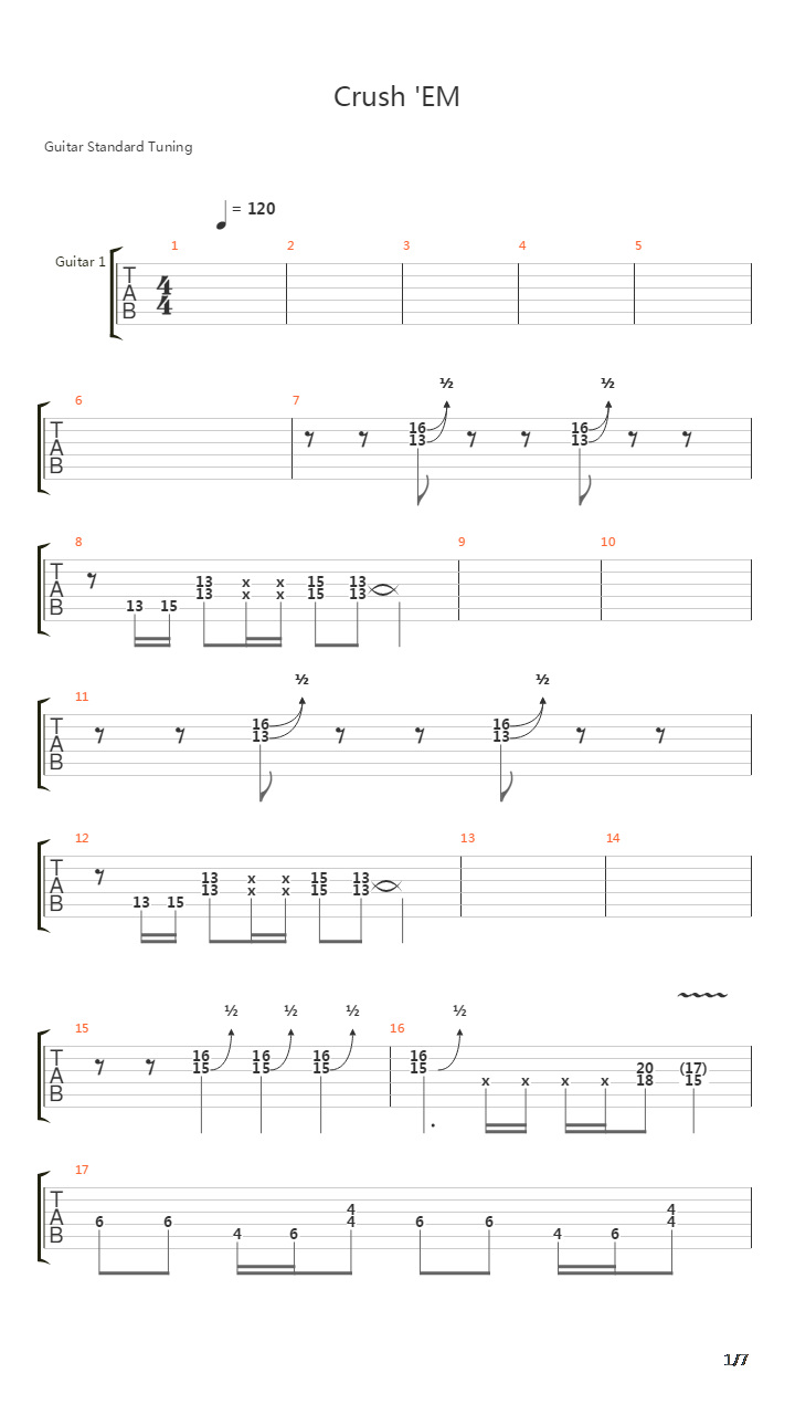 Crush Em吉他谱
