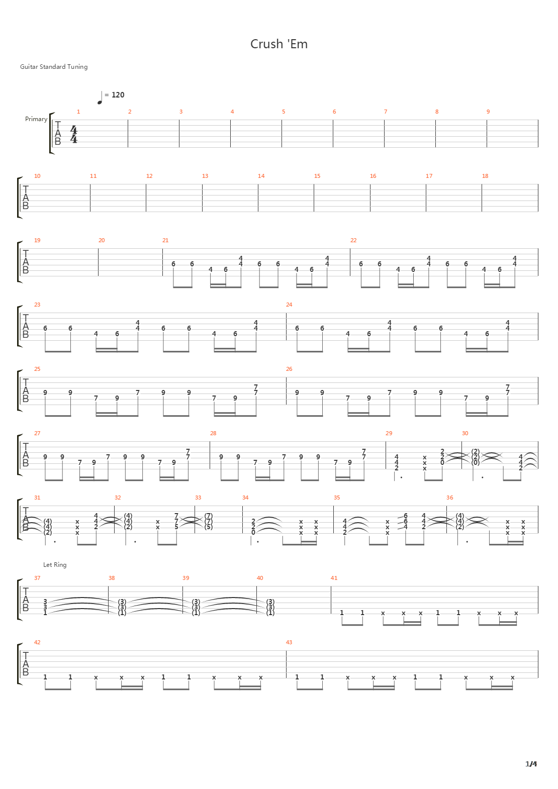Crush Em吉他谱