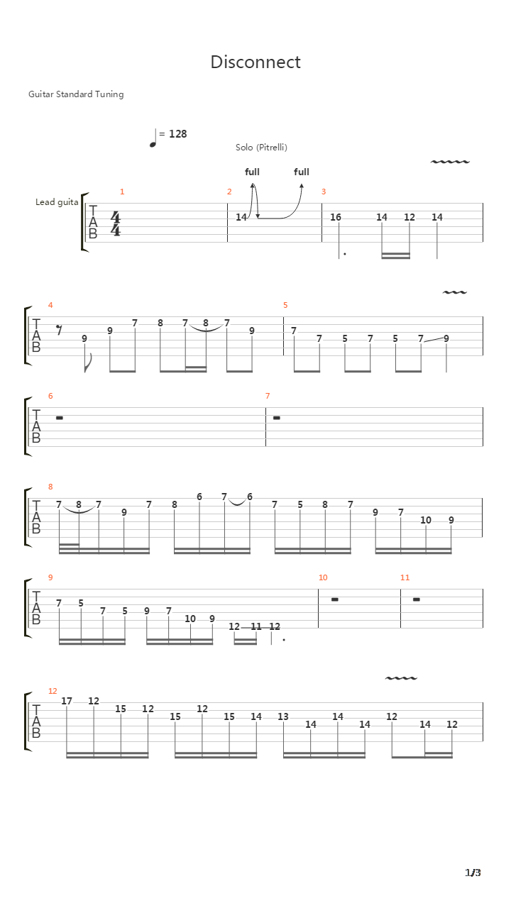 Disconnect吉他谱