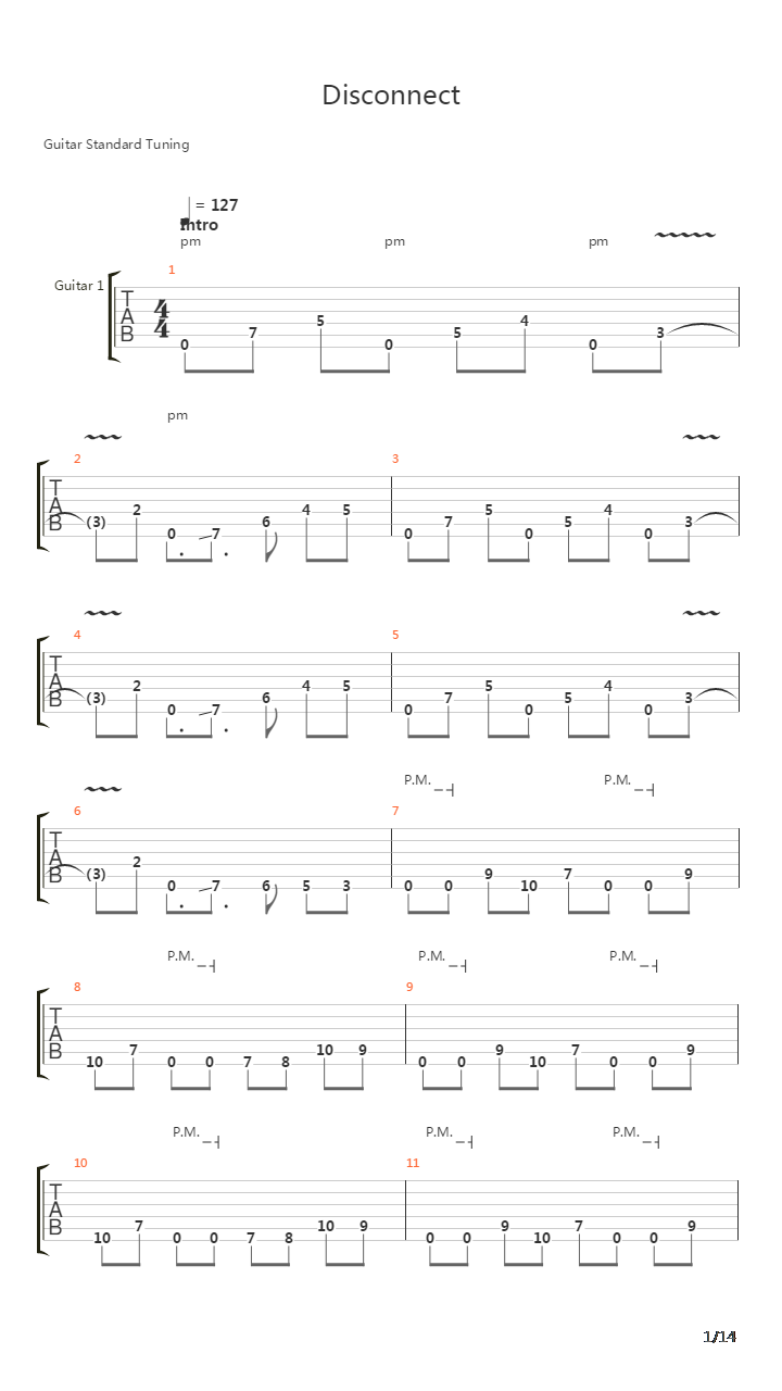Disconnect吉他谱