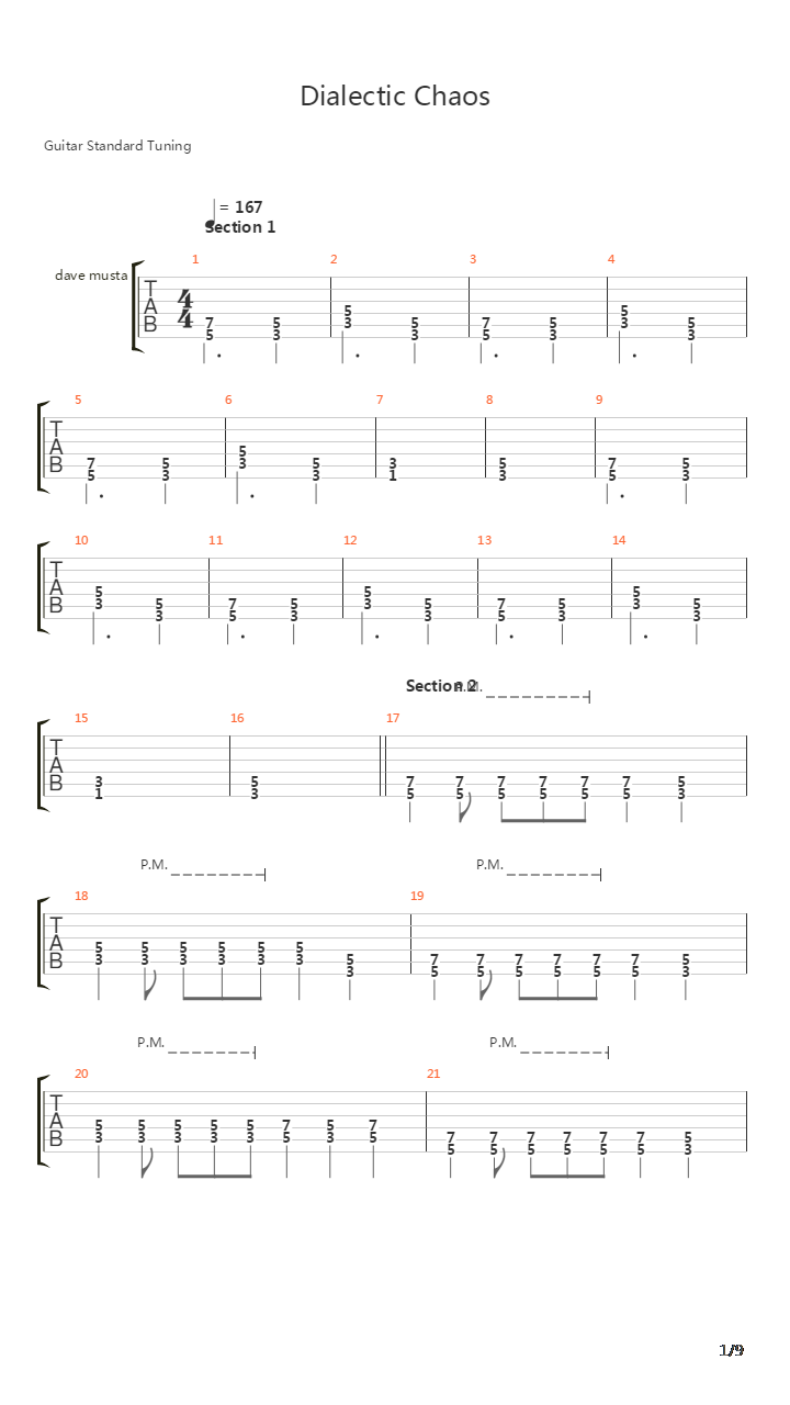 Dialectic Chaos吉他谱
