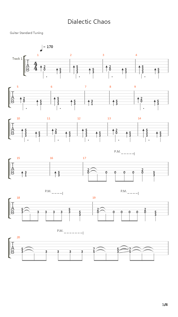 Dialectic Chaos吉他谱