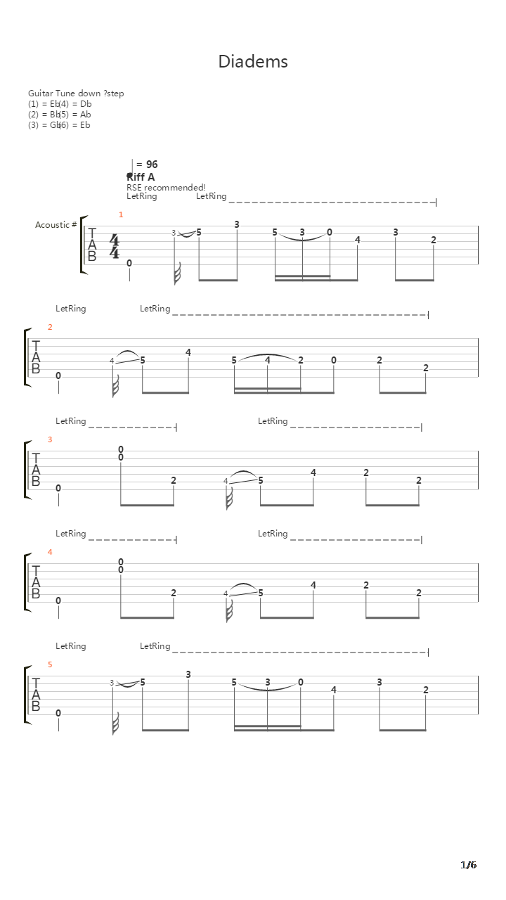 Diadems吉他谱