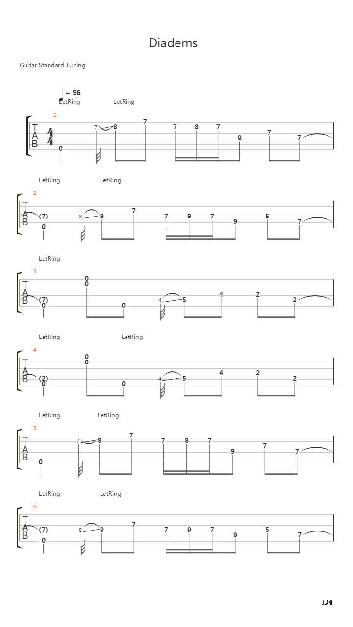 Diadems吉他谱