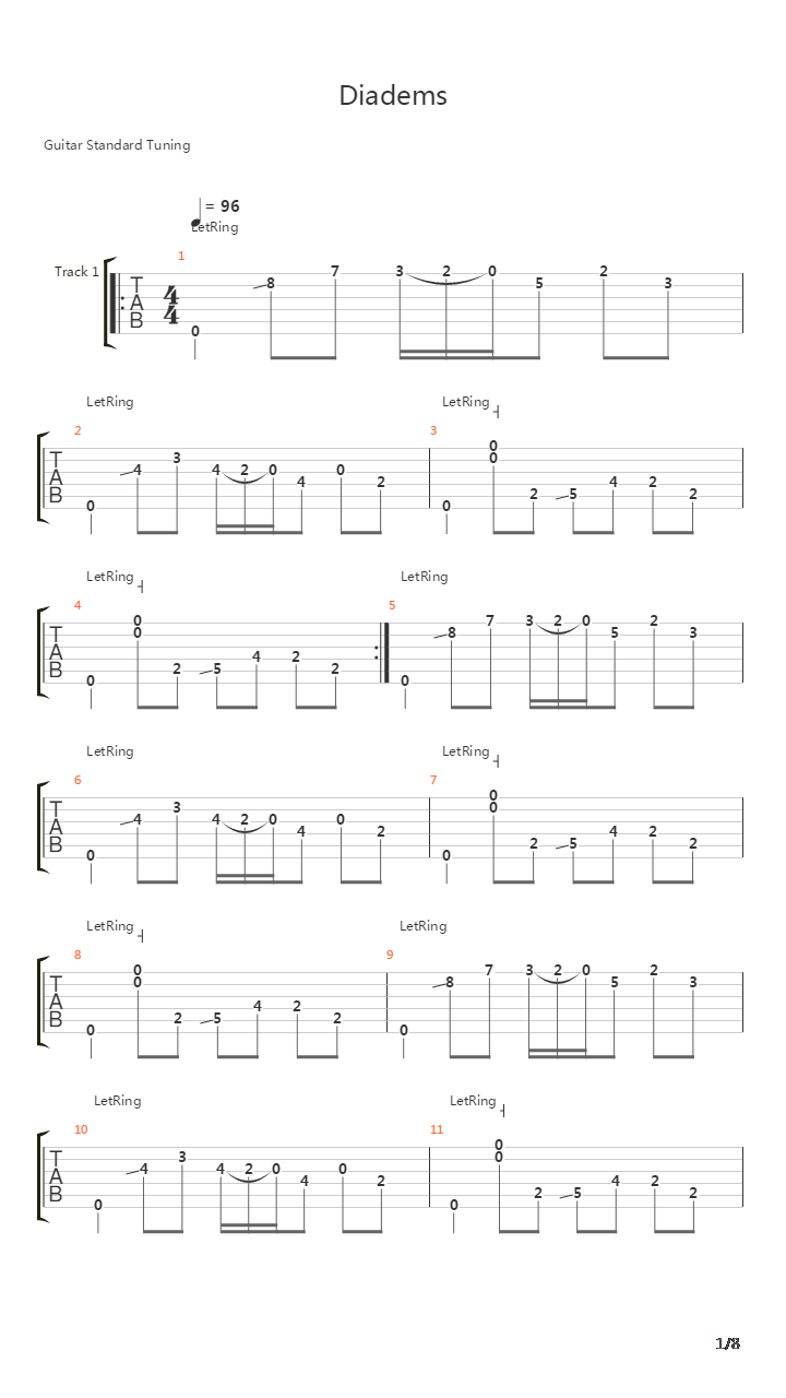 Diadems吉他谱
