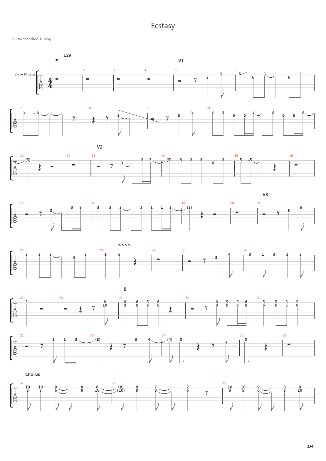 Ecstasy吉他谱