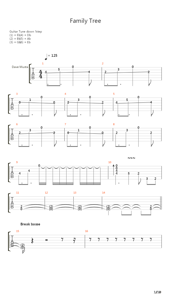 Family Tree吉他谱