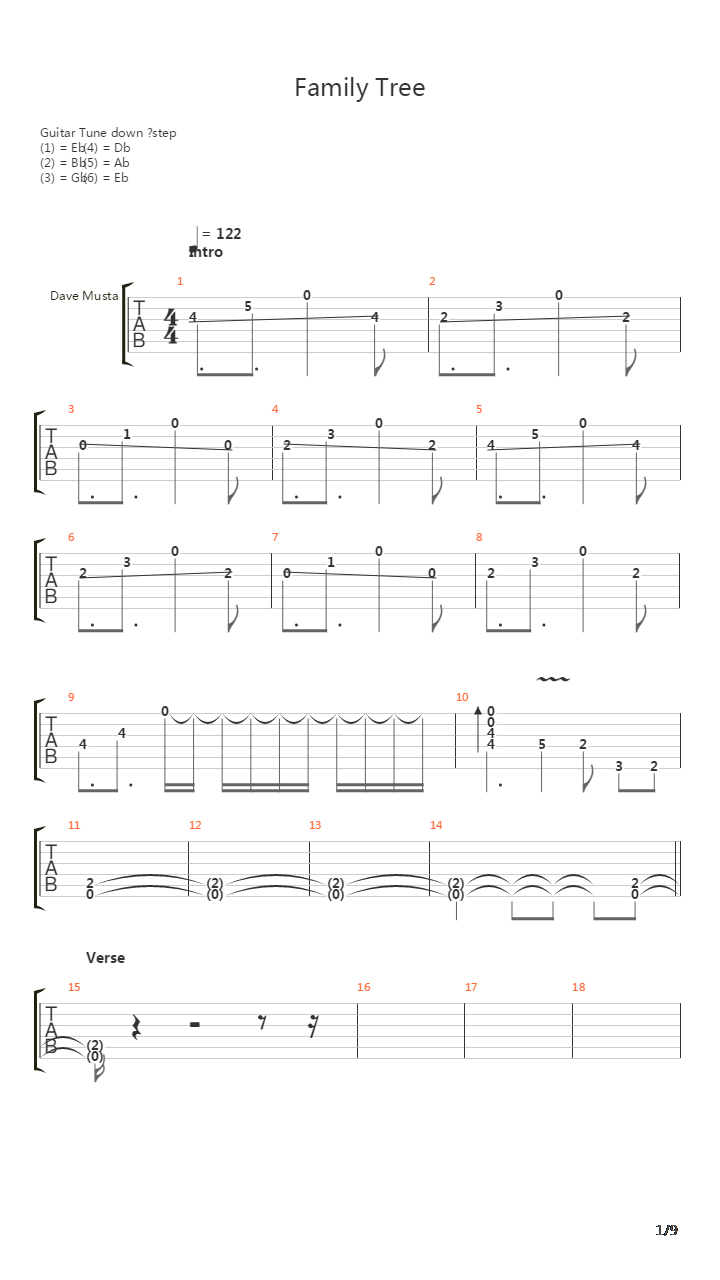 Family Tree吉他谱