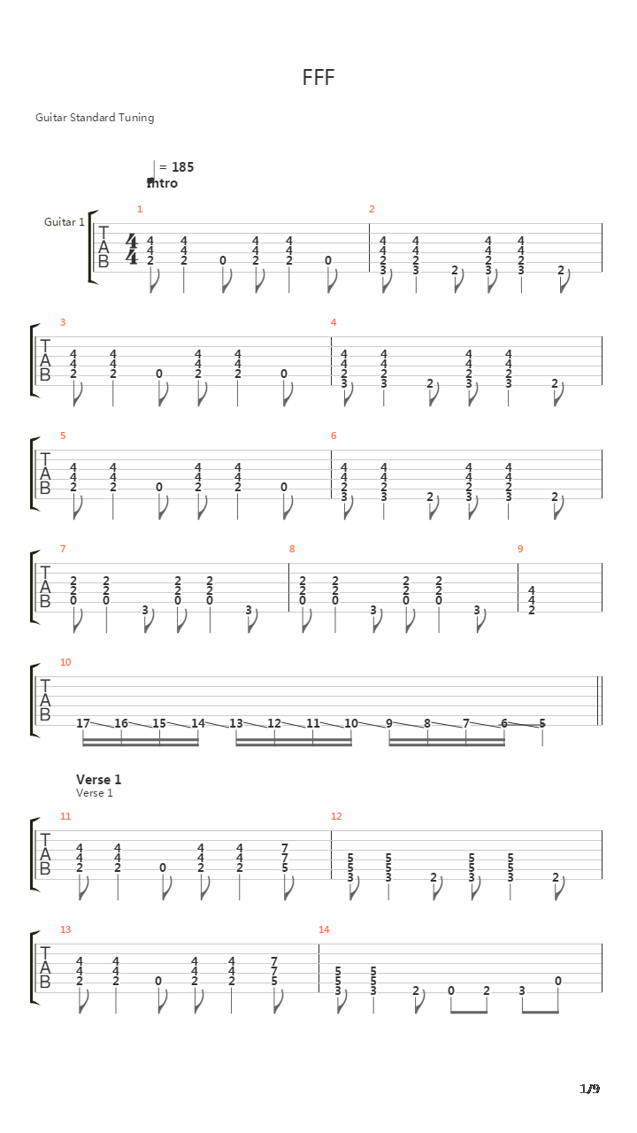 Fff吉他谱