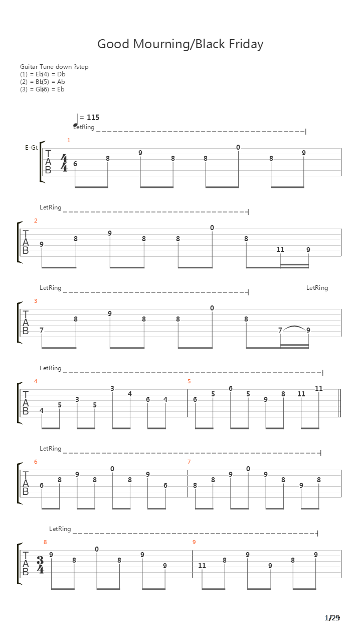 Good Mourning Black Friday吉他谱