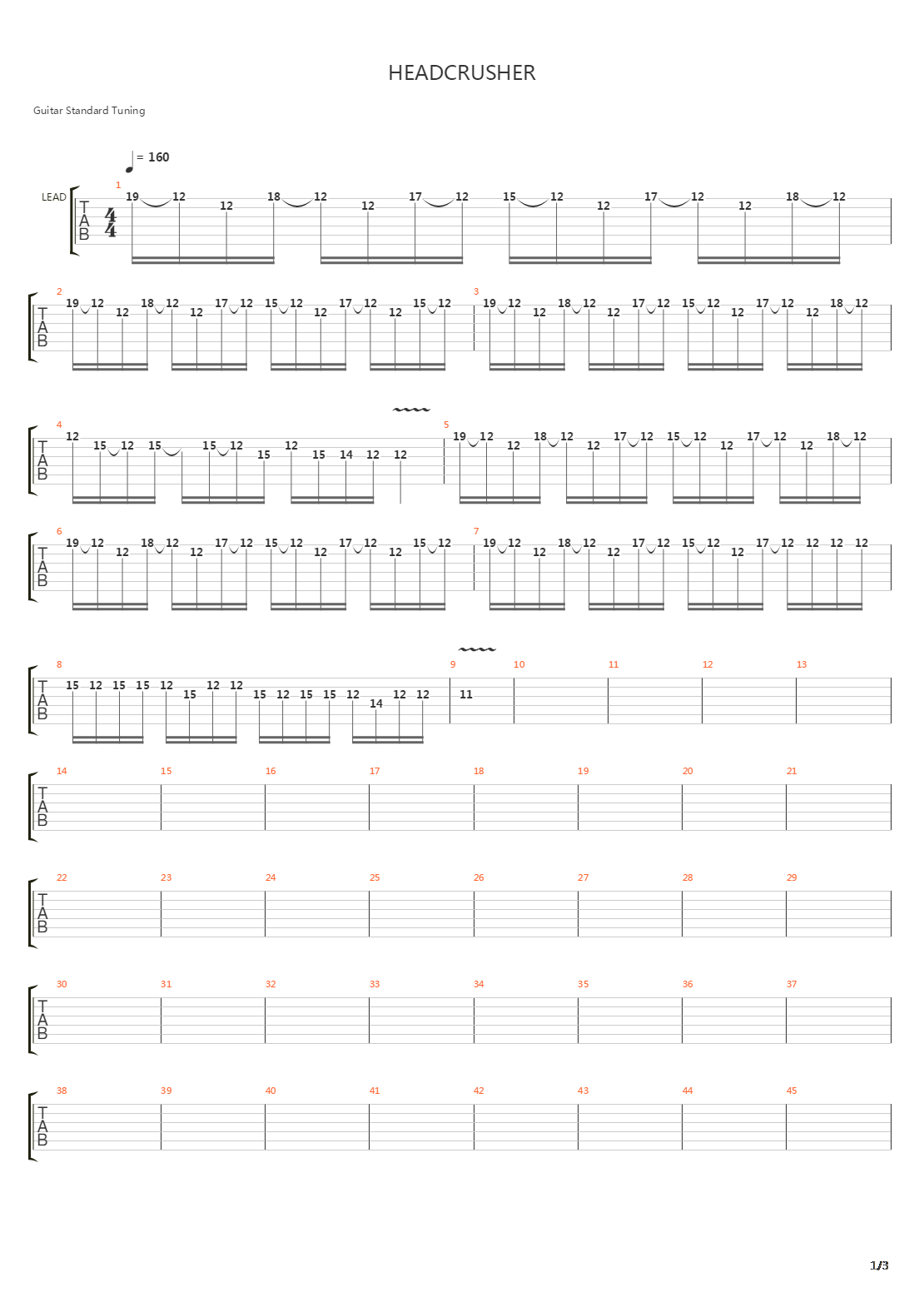 Head Crusher吉他谱