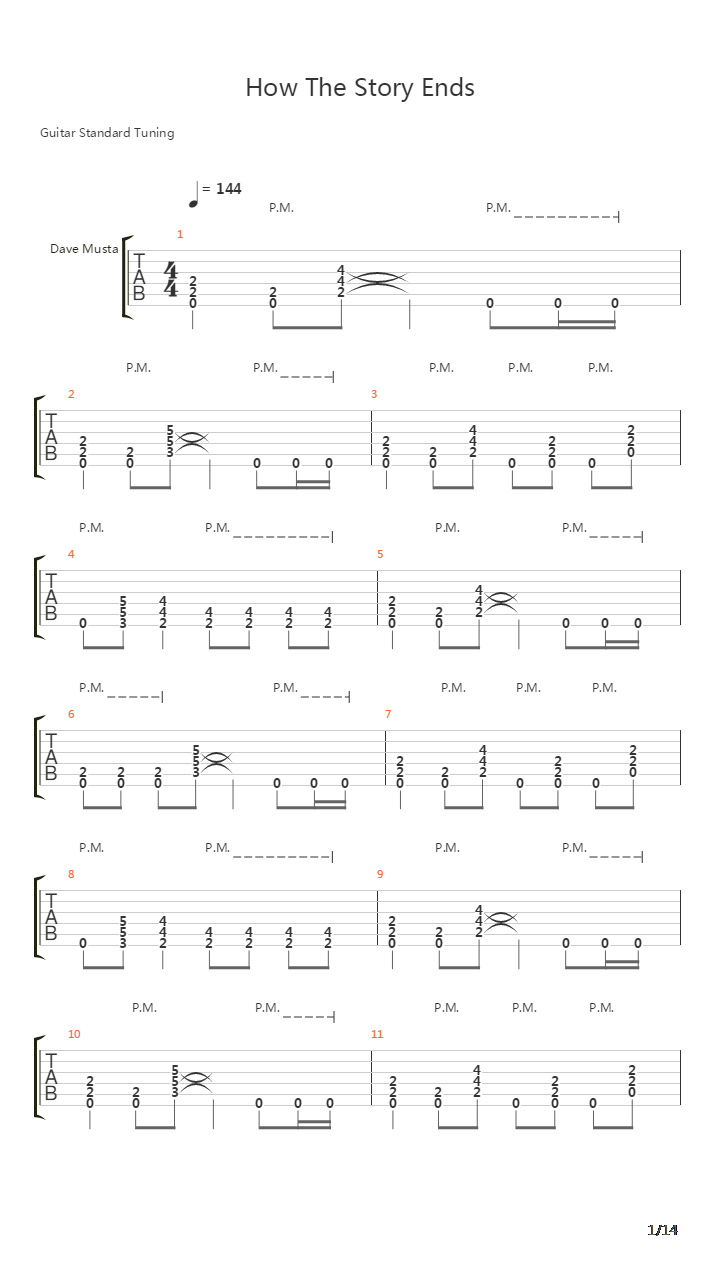 How The Story Ends吉他谱