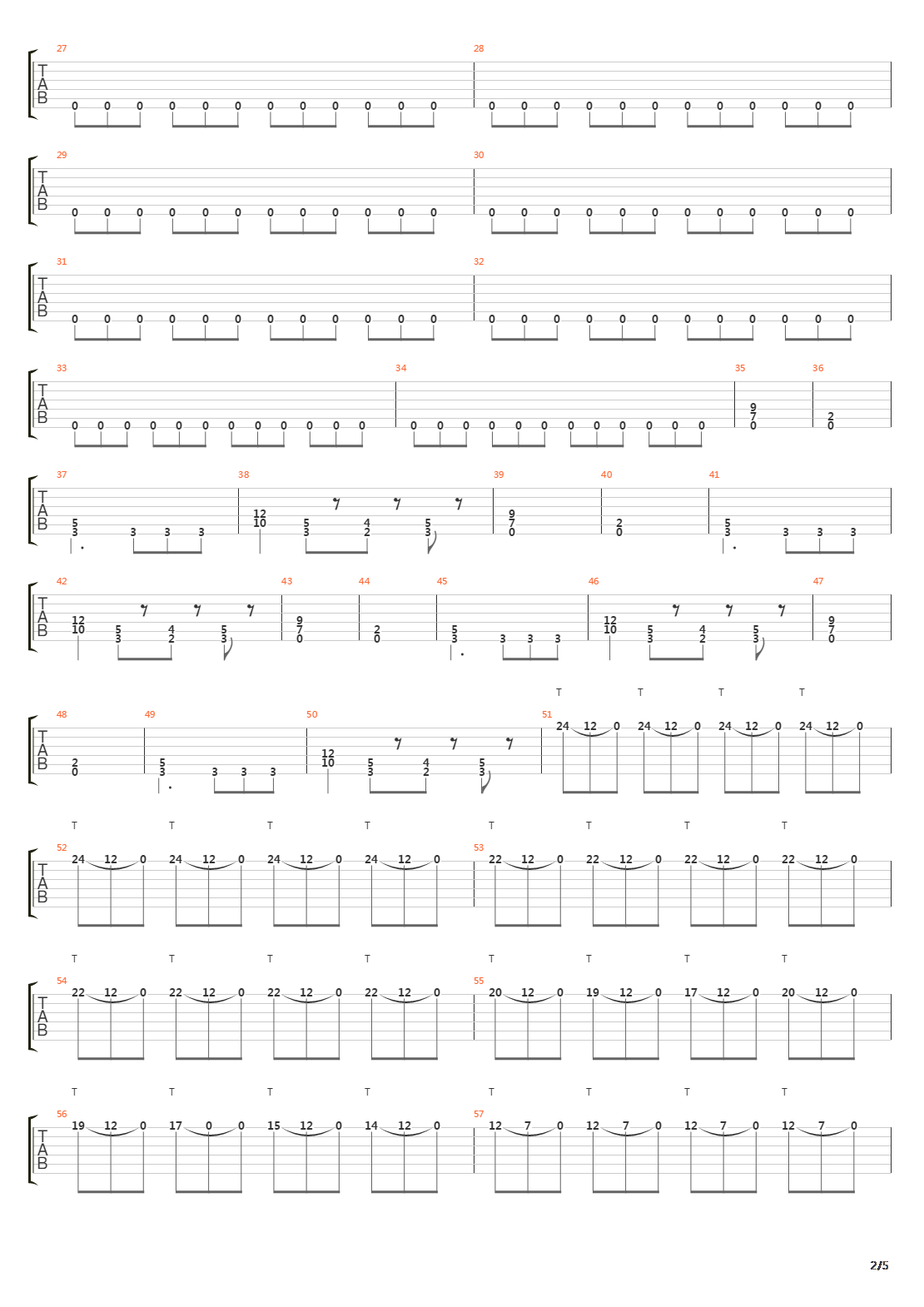 Into The Lungs Of Hell吉他谱