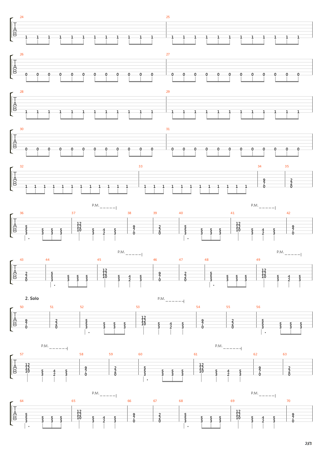 Into The Lungs Of Hell吉他谱