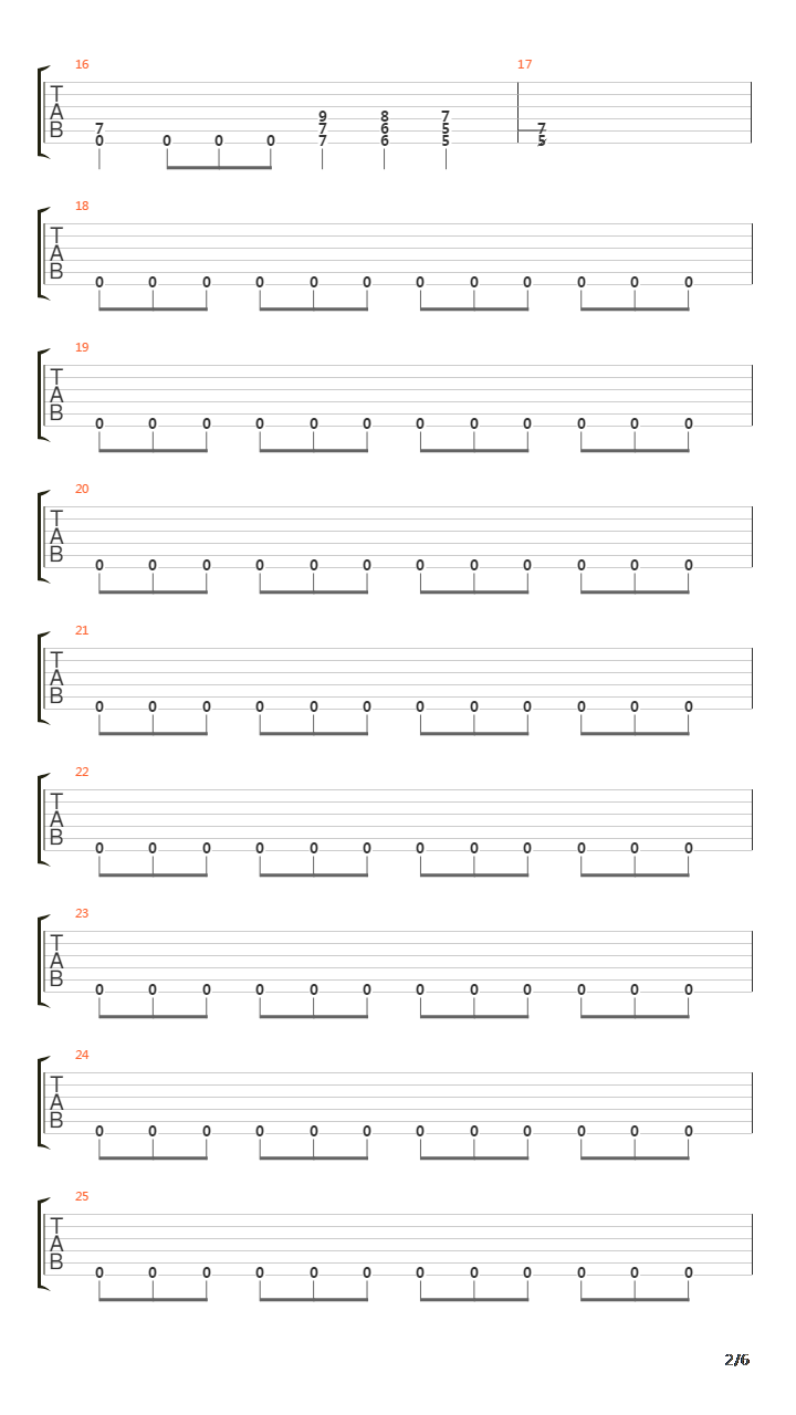 Into The Lungs Of Hell吉他谱