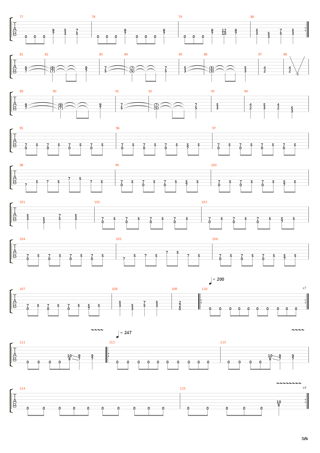 Mechanix吉他谱