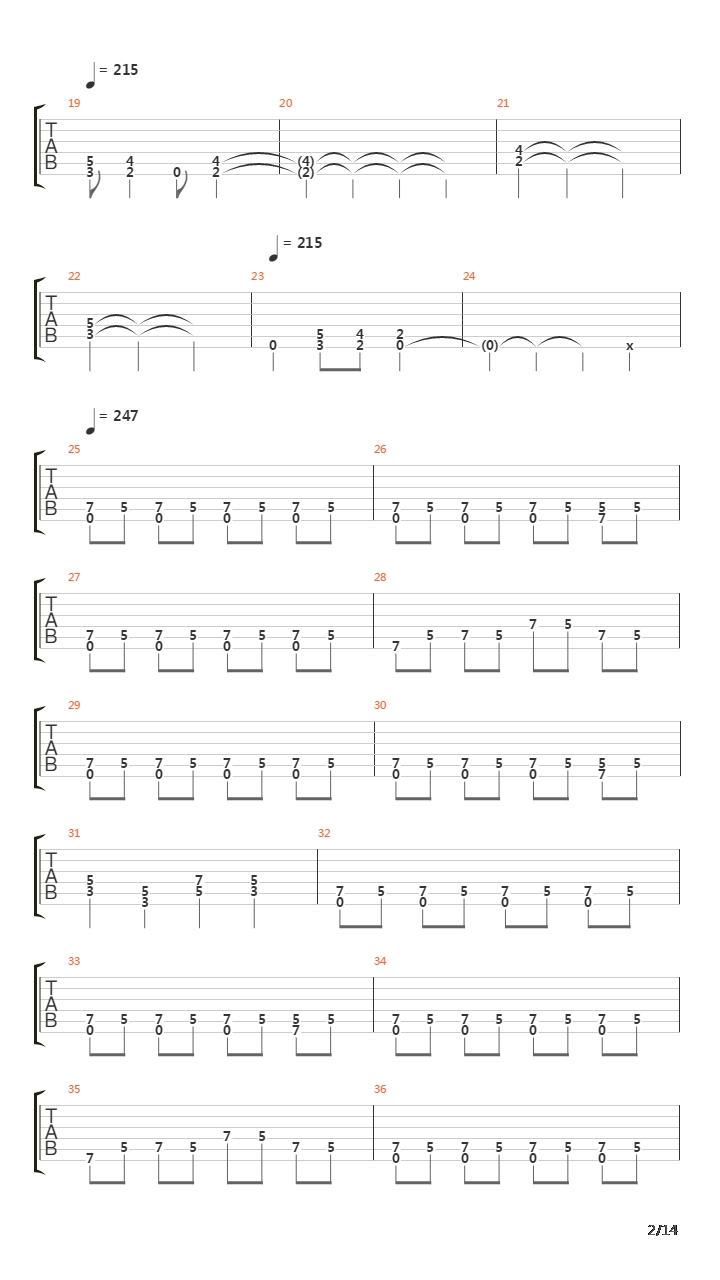 Mechanix吉他谱