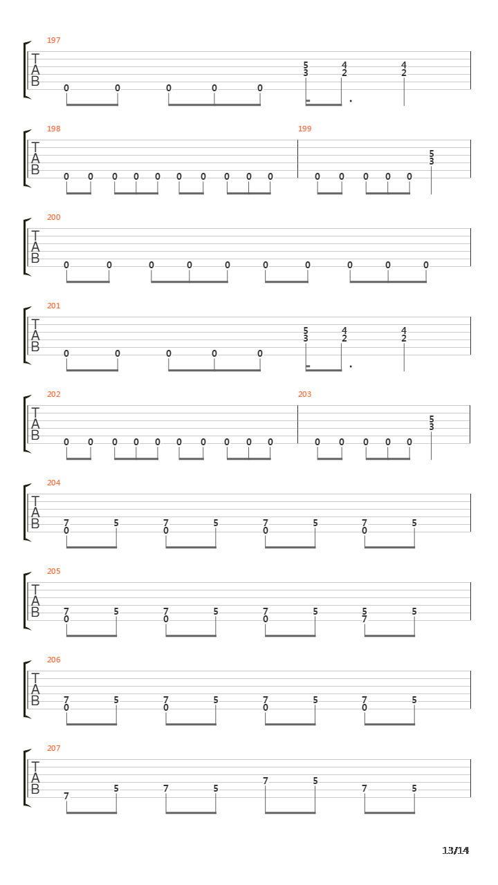 Mechanix吉他谱