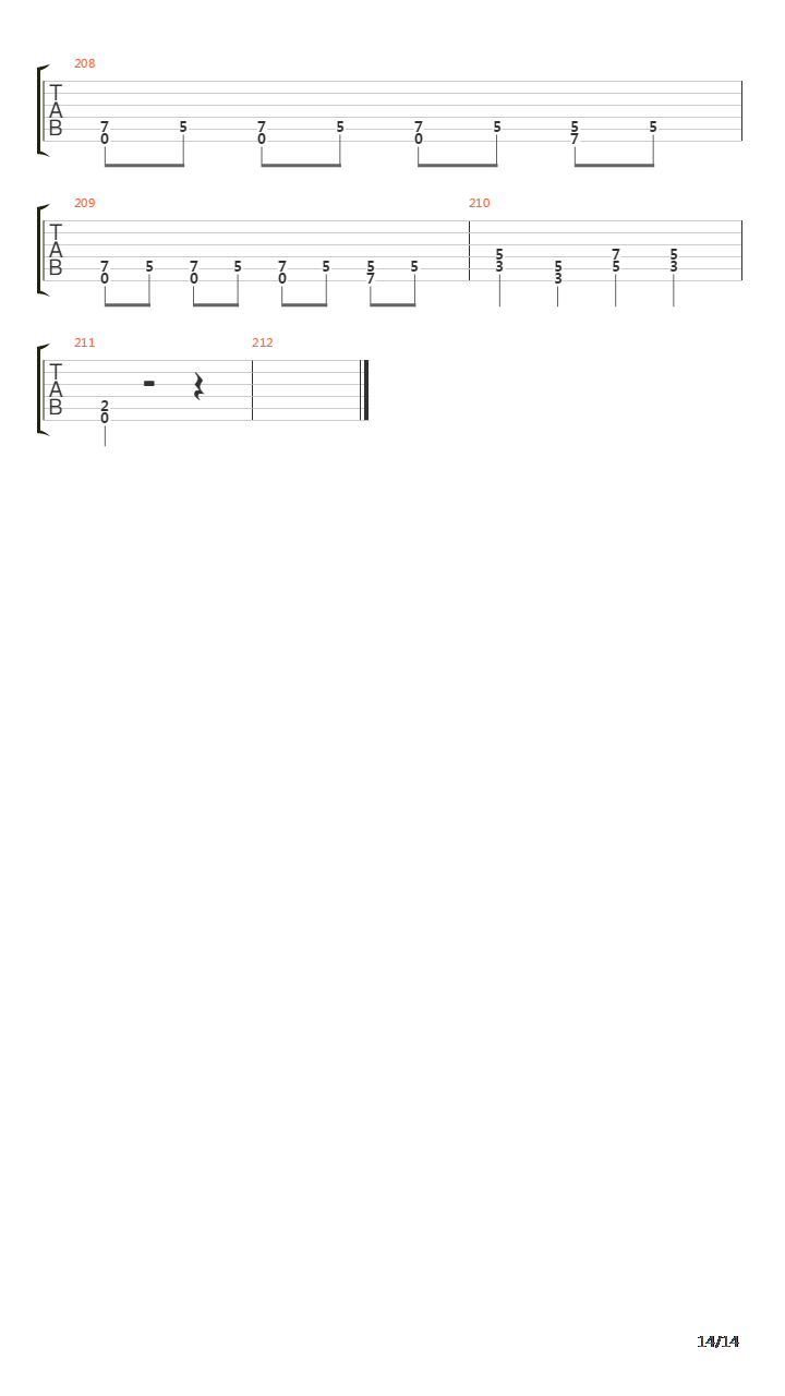 Mechanix吉他谱