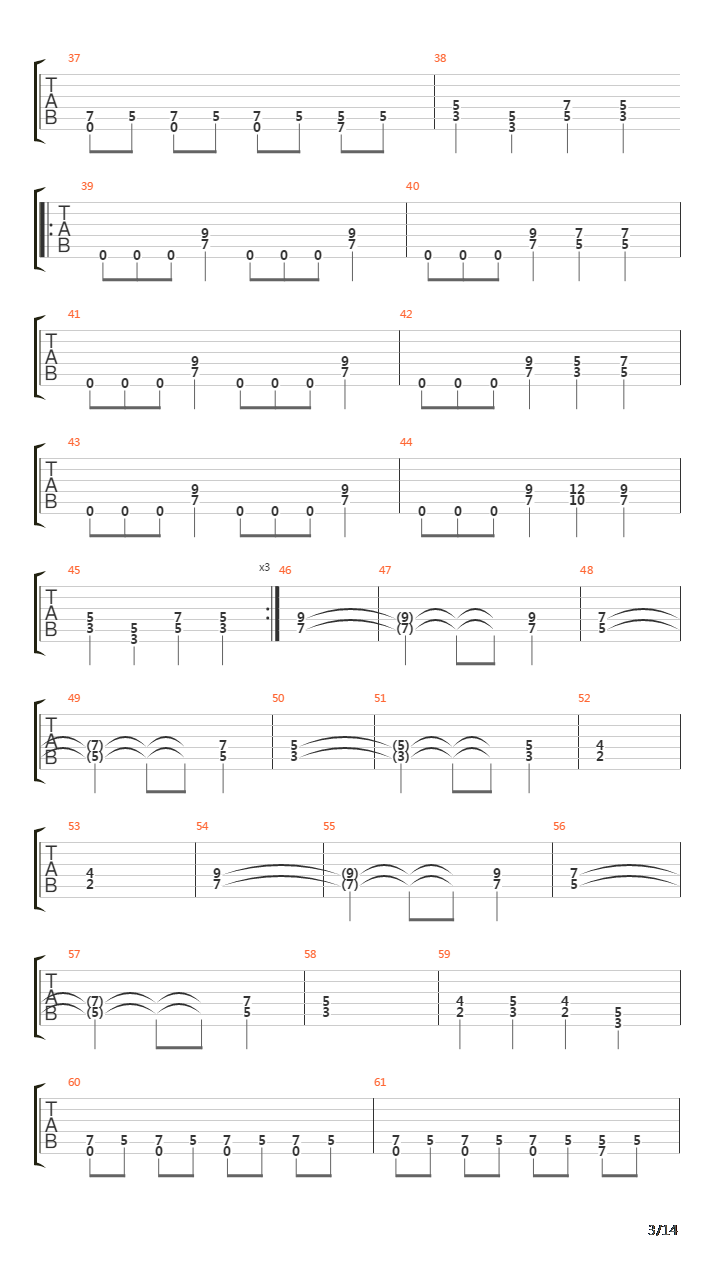 Mechanix吉他谱