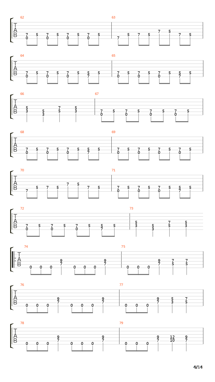 Mechanix吉他谱