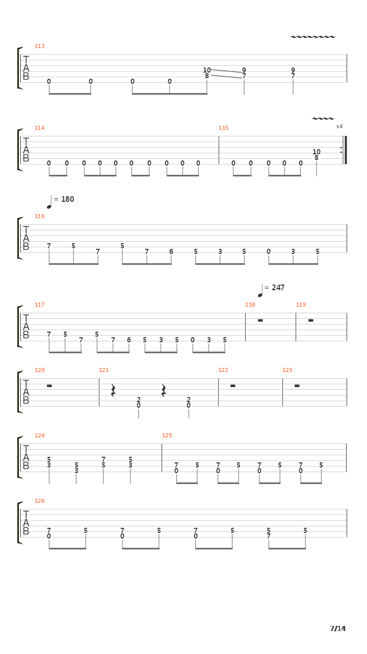 Mechanix吉他谱