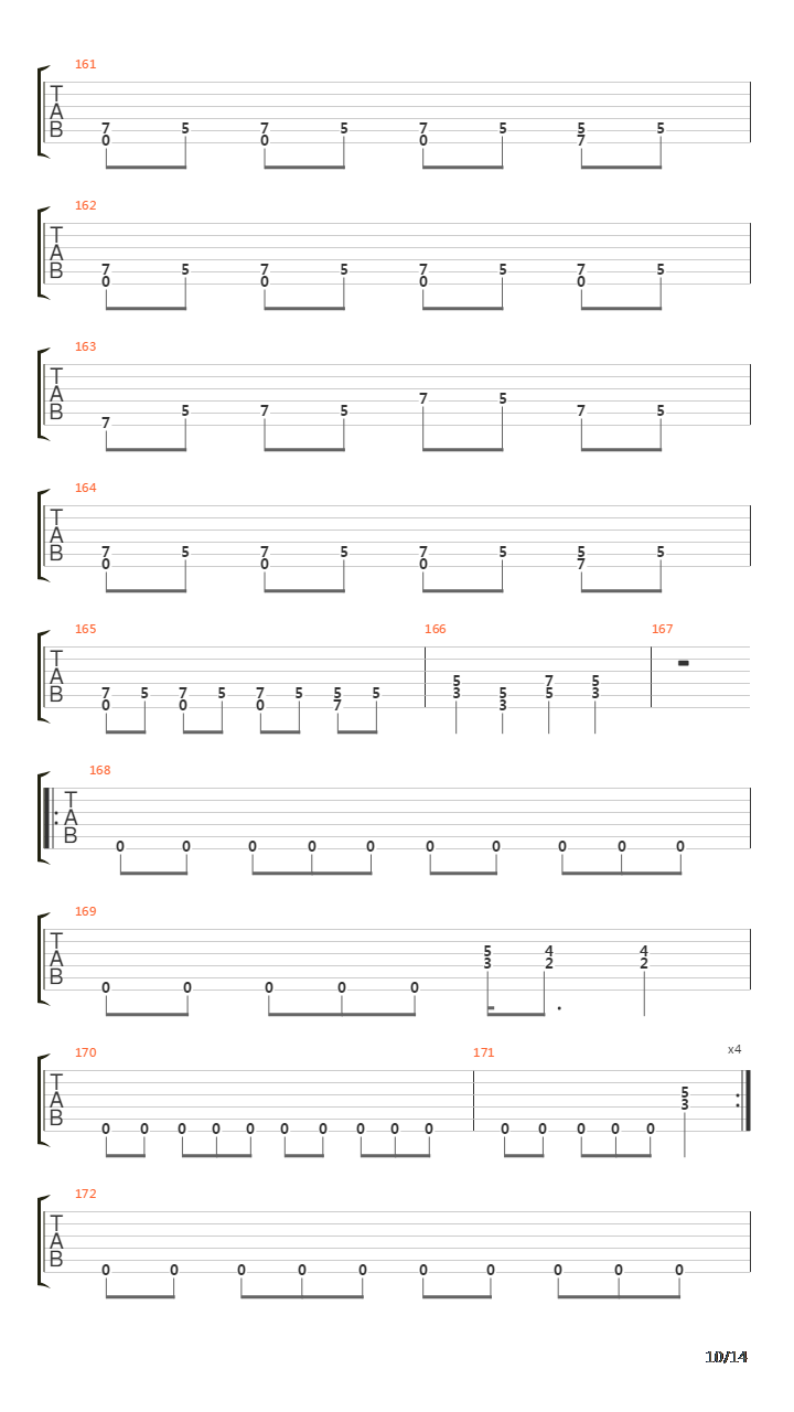 Mechanix吉他谱