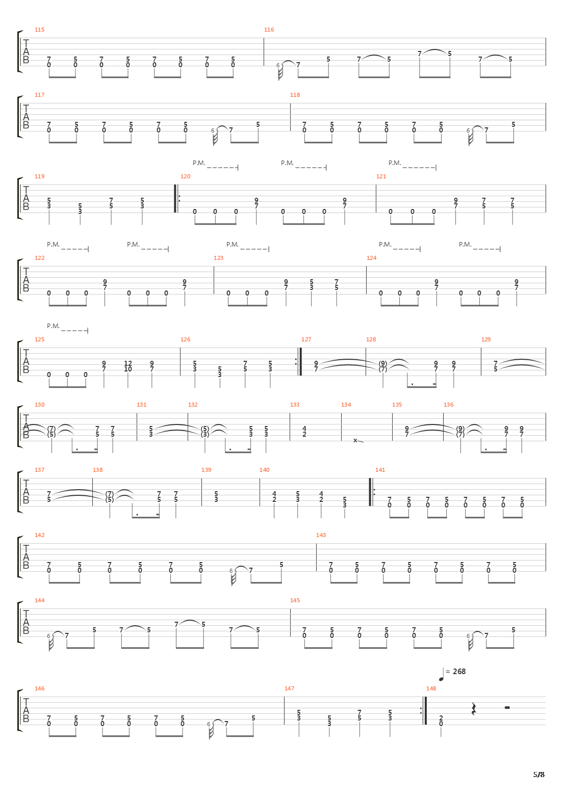 Mechanix吉他谱