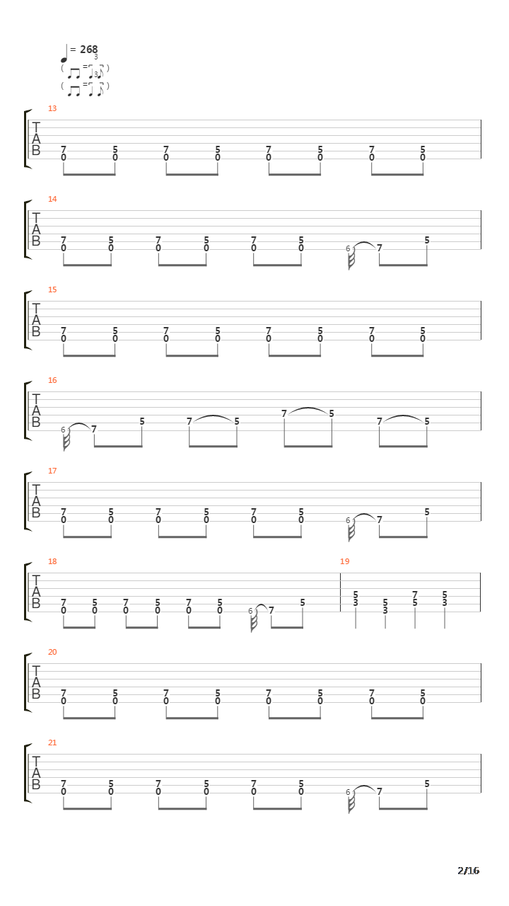 Mechanix吉他谱