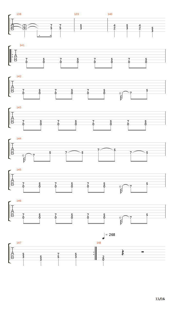 Mechanix吉他谱