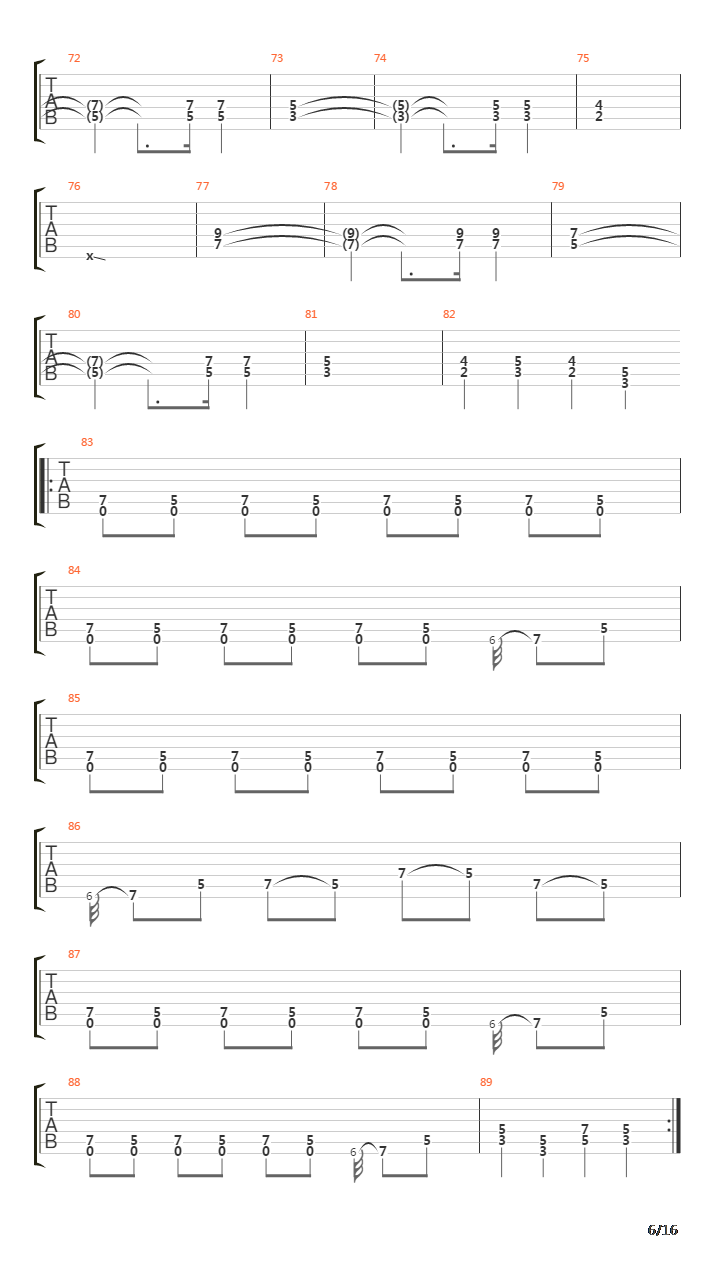 Mechanix吉他谱