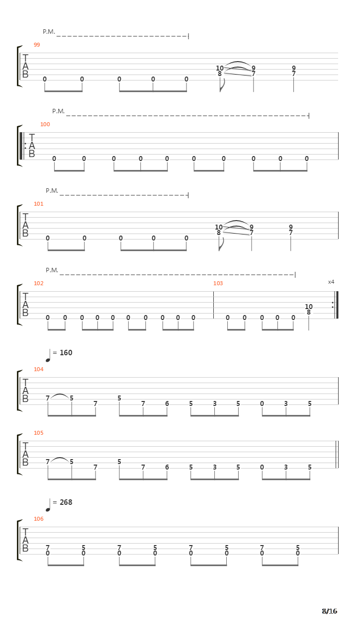 Mechanix吉他谱