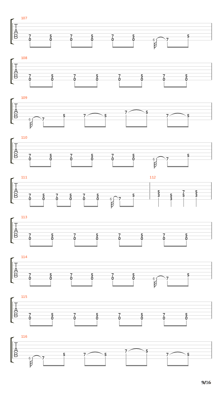 Mechanix吉他谱