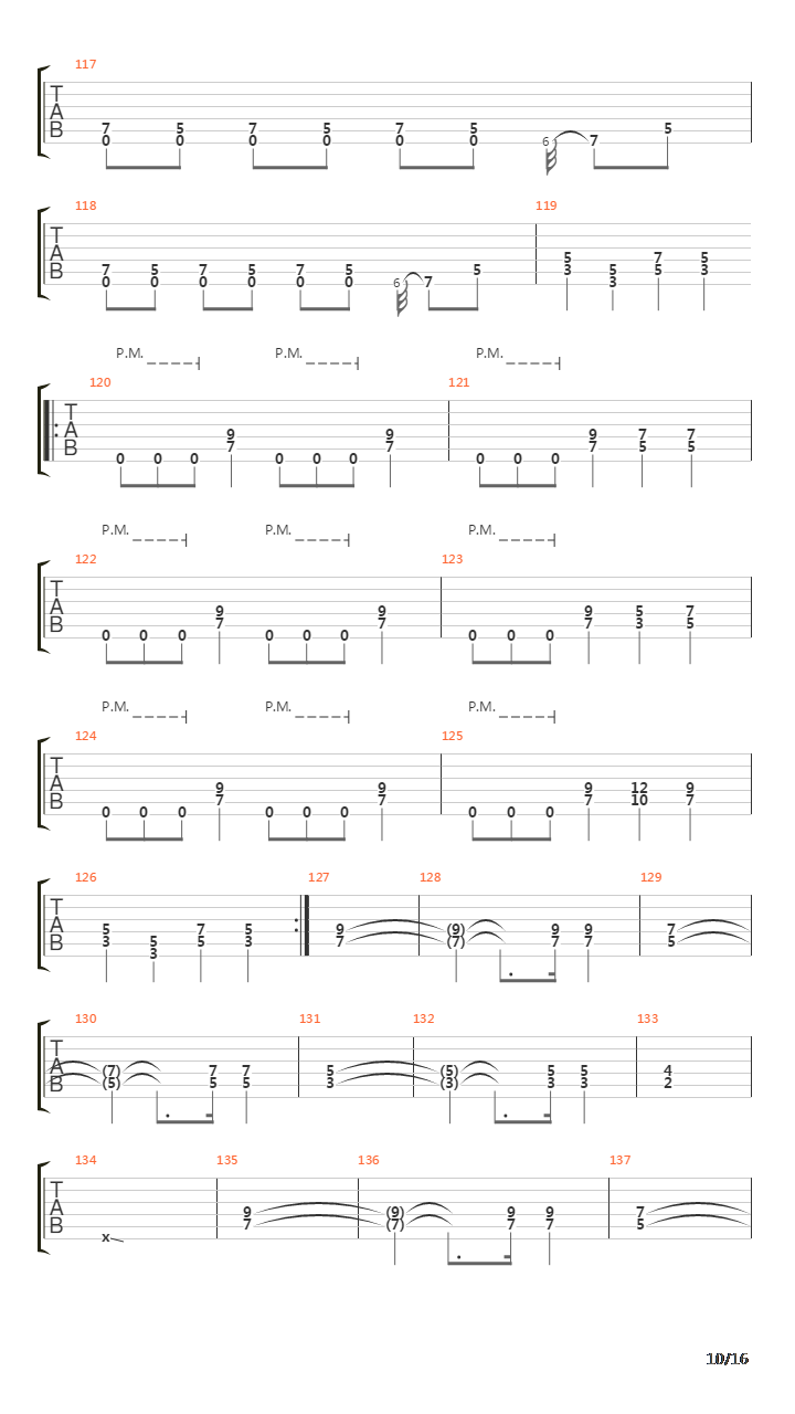 Mechanix吉他谱