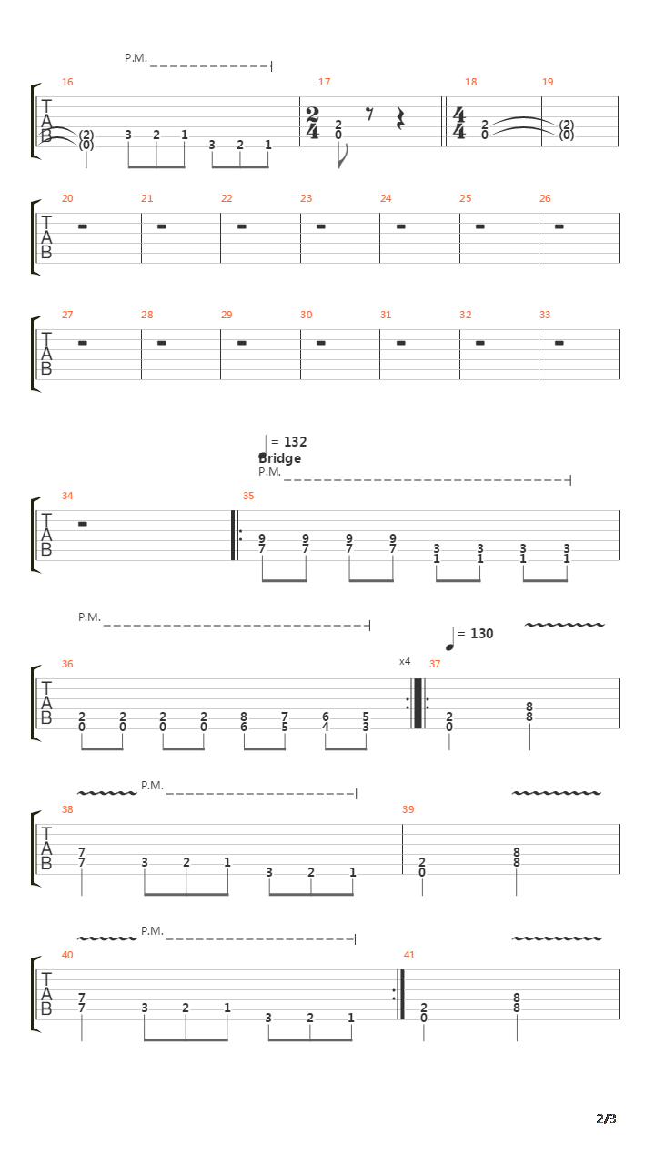 Millenium Of The Blind吉他谱