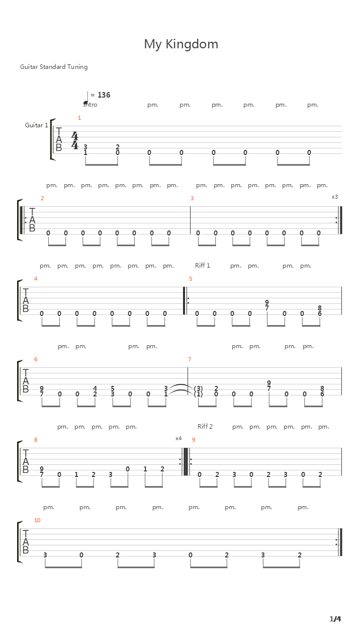 My Kingdom吉他谱