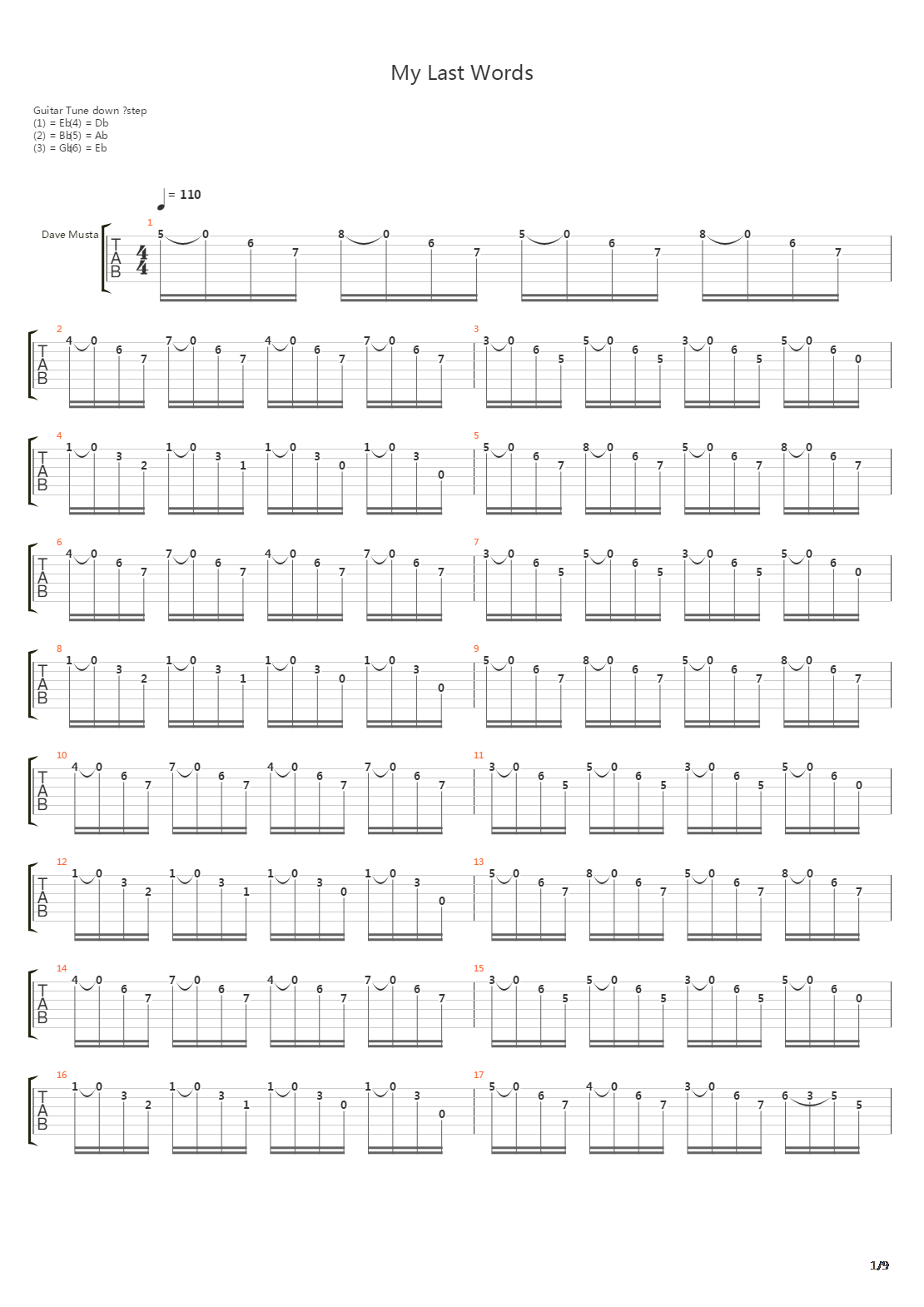 My Last Words吉他谱