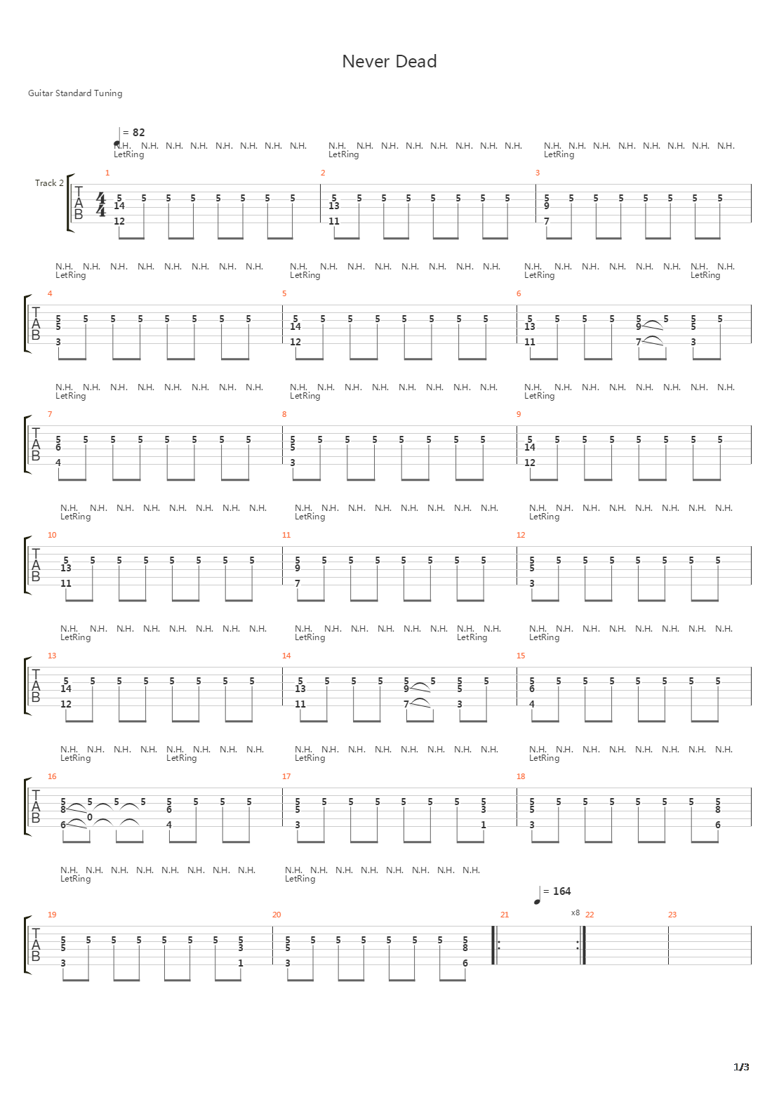 Never Dead吉他谱