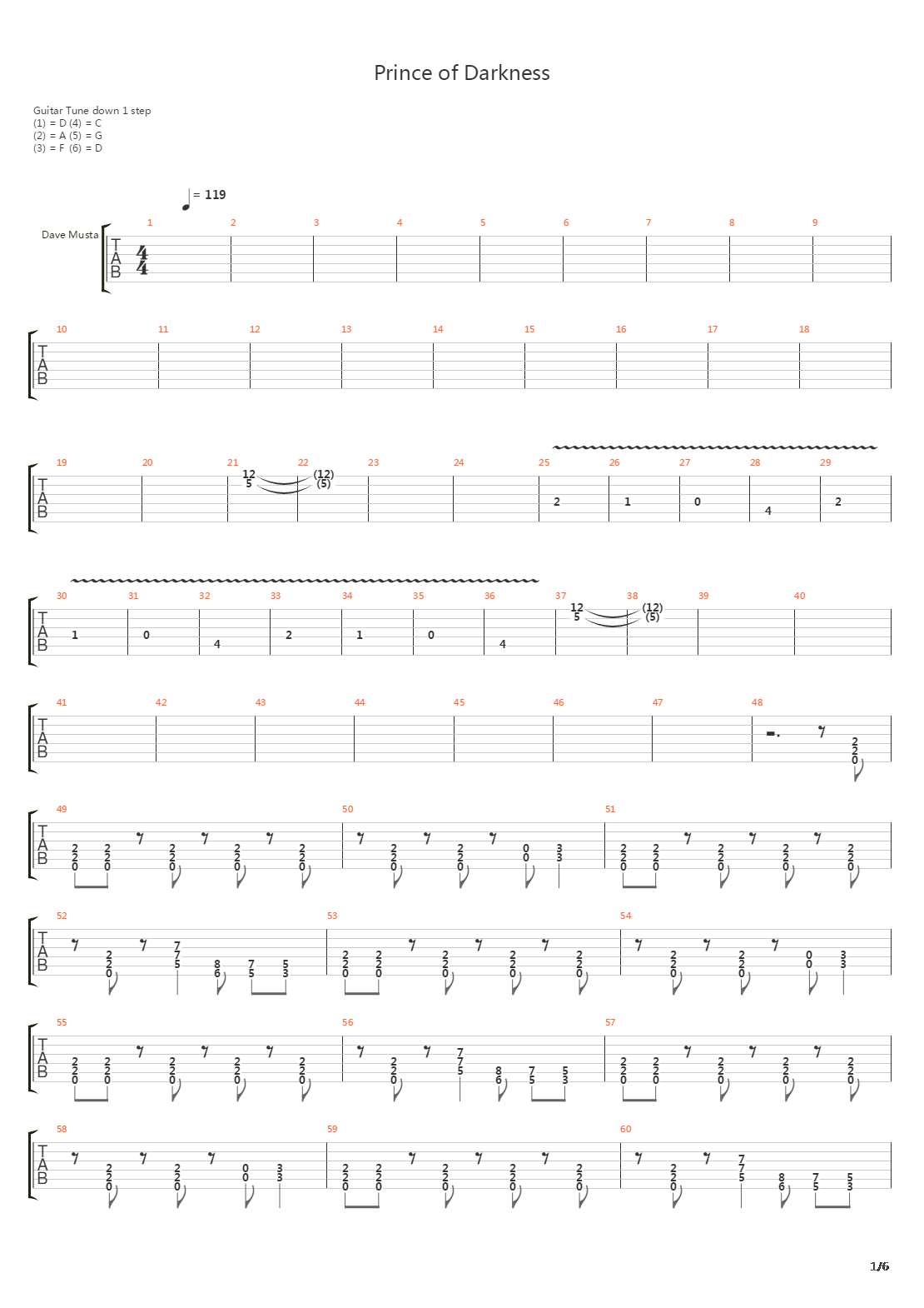 Prince Of Darkness吉他谱