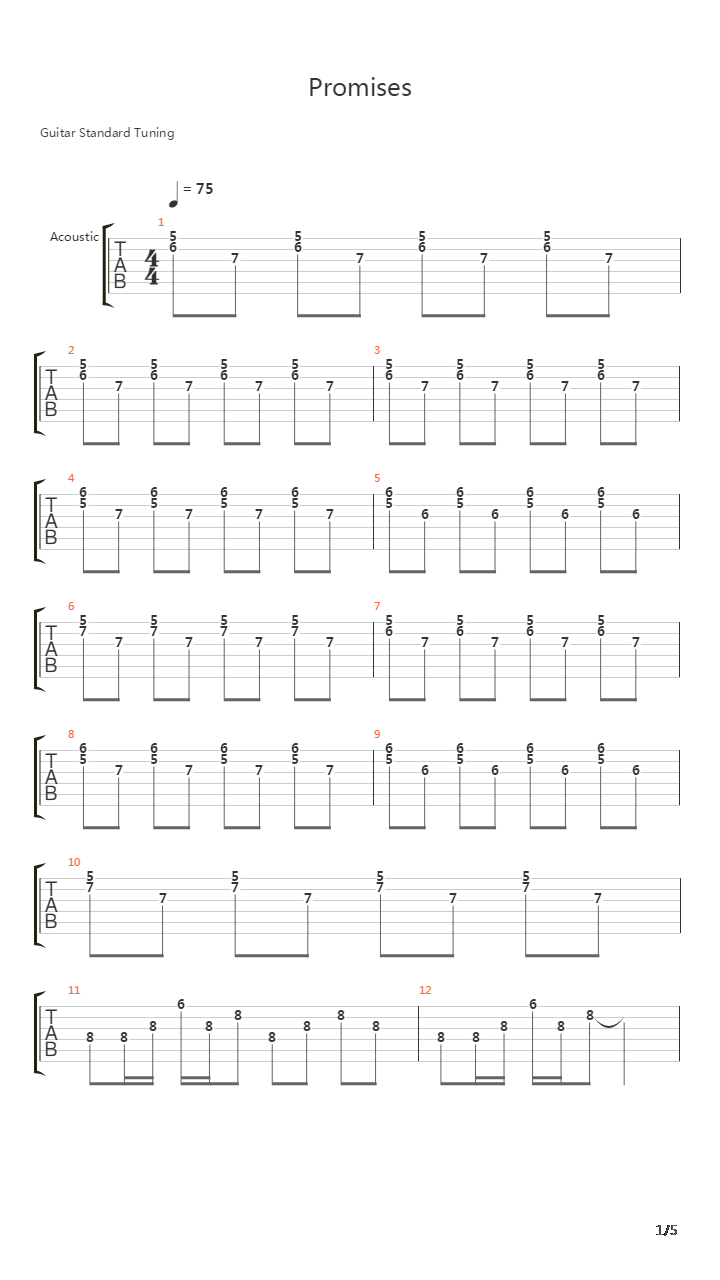 Promises吉他谱