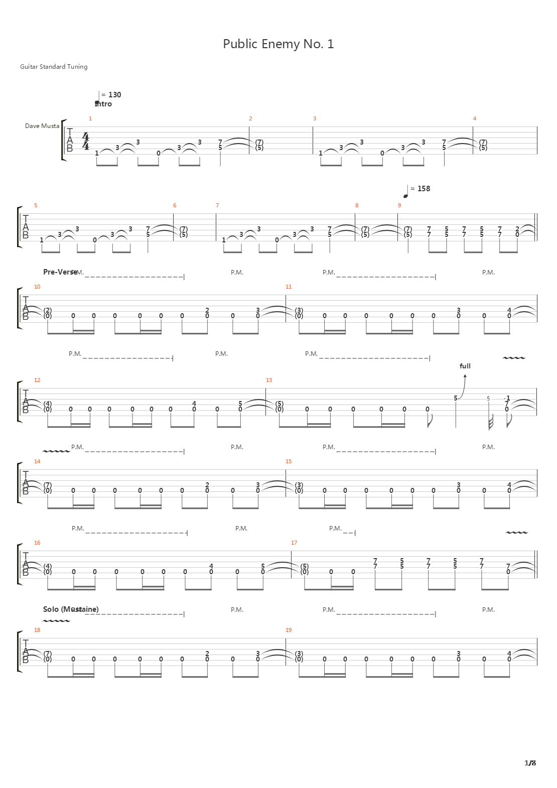 Public Enemy No 1吉他谱
